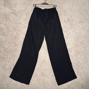 Zara man linen silk wide leg pants elastic waist inner drawstring size small